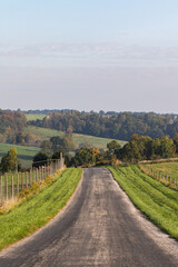 Country Road in the Fields and Woods of Amish Country, Ohio
