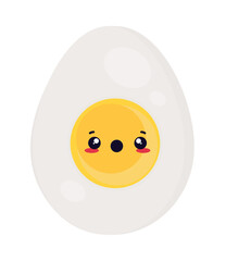 Fototapeta premium boiled egg food kawaii