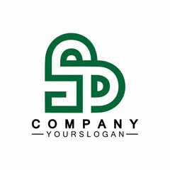 Fototapeta premium Initial letter B love heart logo design