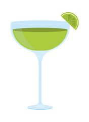 cocktail with lime