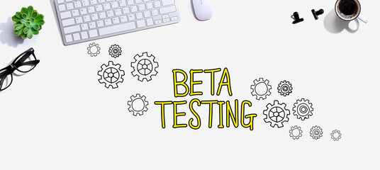 Beta testing with a computer keyboard and a mouse