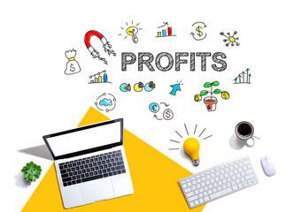 Profits with computers and a light bulb