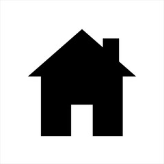 Ikona dom z kominem, strona domowa. Wersja pełna - obrazy, fototapety, plakaty