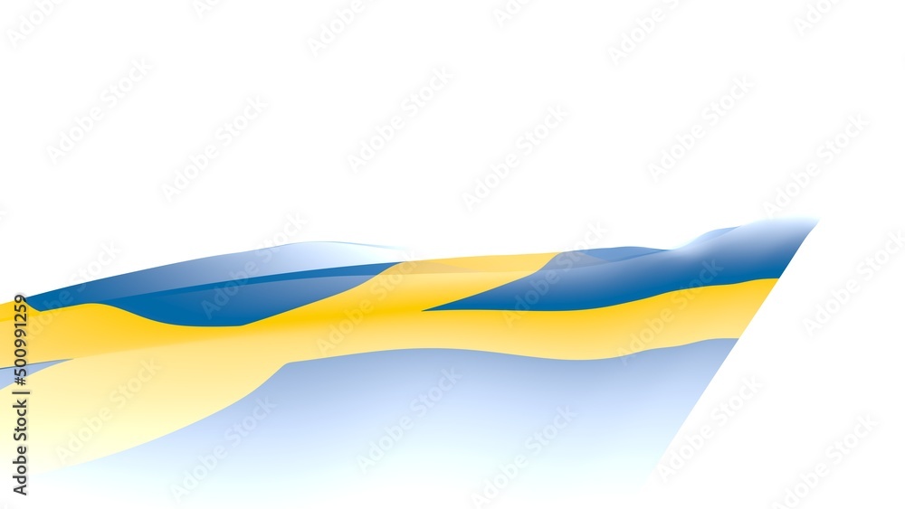 Poster background from the flag of sweden. patriotism. 3d rendering.