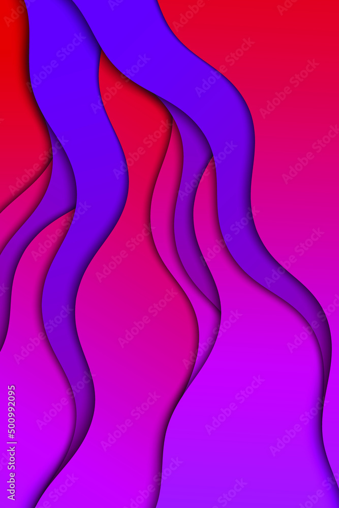 Poster abstract vector wave pattern background. curve color lines.