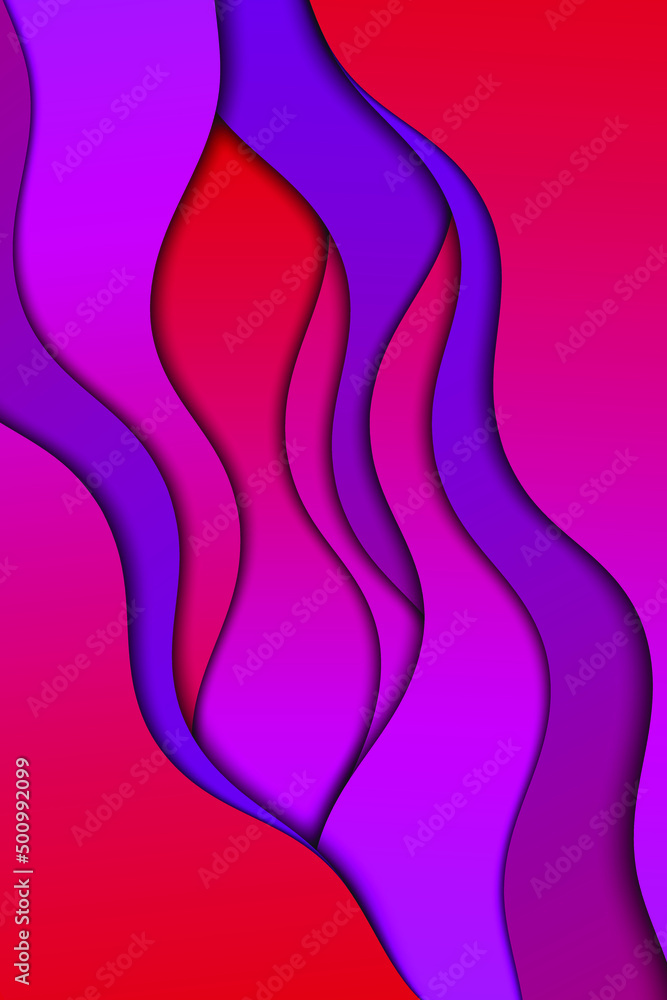 Poster abstract vector wave pattern background. curve color lines.