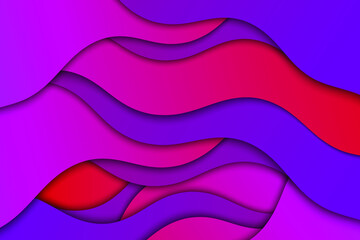 Abstract vector wave pattern background. Curve color lines.