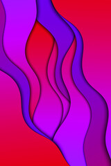 Abstract vector wave pattern background. Curve color lines.