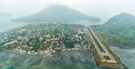 Banda Neira Airport in Indonesia during the smoke season, 2015