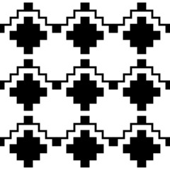 Obraz premium Inca crosses seamless pattern. Ethnic ornament. Folk background. Geometric wallpaper. Grid image. Tribal motif. Ancient mosaic. Digital paper, web design, textile print, abstract. Vector artwork