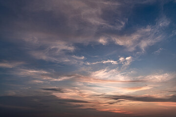 Evening sky over the Indian Ocean