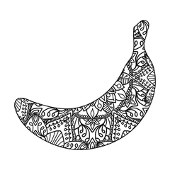 Behangcirkel Mandala Banana Coloring Page For Kids © KAZISUYEB60