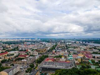 Fototapeta premium Panoramic Aerial View of Urban District