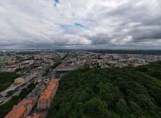 Panorama of Podil district, Kyiv, Ukraine