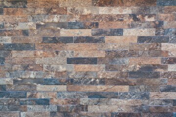 Facade of decorative bricks.Texture.Background.