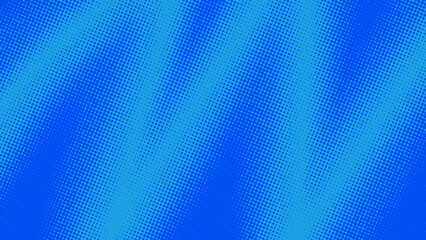Bright blue pop art background in retro comics book style. Cartoon superhero background with halftone dots gradient, vector illustration eps10