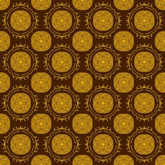 Seamless pattern tile with mandala, vintage decorative elements illustration, Ethnic mandala with colorful tribal ornaments, Islam,turkish, Arabic, Indian, ottoman pattern