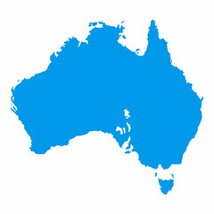 blue australia national map vector image on white background