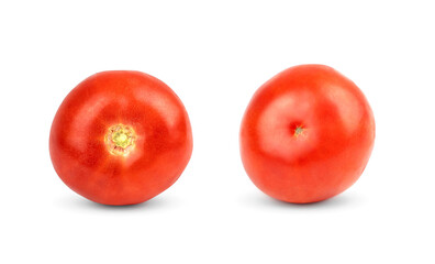 Fresh ripe tomatos vegetables isolated on white background