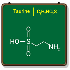 chemical structure of Taurine (C2H7NO3S)