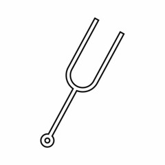 tuning fork vector illustration on white background