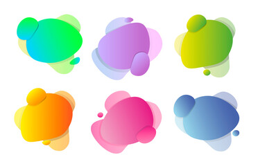 Abstract blur free form shapes color gradient.