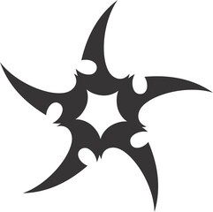 A beautiful illustration with tribal tattoo. Black color on white background.