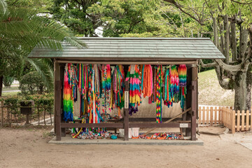 origami crane shed in park