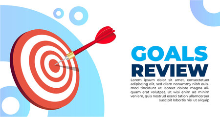 GOALS REVIEW, OBJECTIVE, TARGET, DART, PRESENTATION TEMPLATE, CORPORATE CONCEPT, BUSINESS TEMPLATE © David Santos Mendoza
