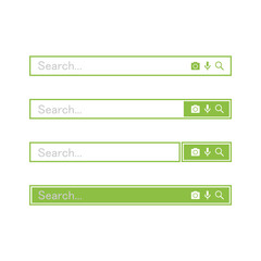 Fototapeta na wymiar Search bar design element. Search bar for website and user interface, mobile apps. vector illustration. Search address and navigation bar icon. Collection of search form templates for websites