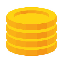 coins money low poly