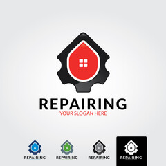 Home repair logo template - vector