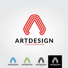 Letter a logo template - vector