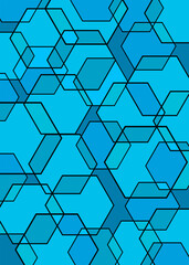 Abstract stained glass of multicolored lines and spots