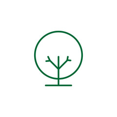 Tree Vector Line Icon. Tree symbol vector sign