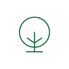 Tree Vector Line Icon. Tree symbol vector sign