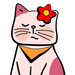 square face cat
