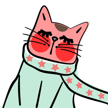 square face cat
