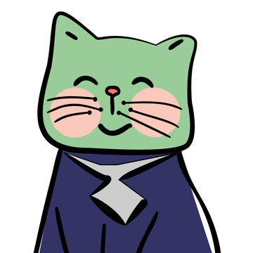 square face cat
