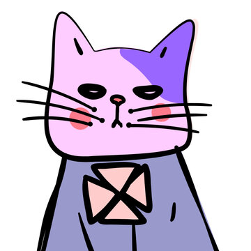 square face cat
