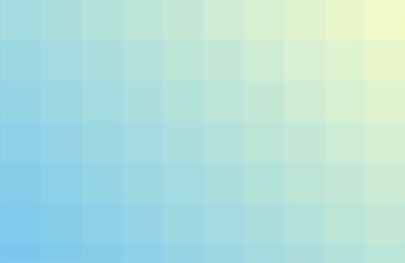 Gradient from light sky blue to light lemon background. Geometric texture from light blue to light lemon squares. A backing of mosaic squares for branding, calendar, multicolor card, banner, cover