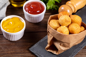 Brazilian snacks, stuffed fried balls