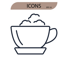 coffee cup icons  symbol vector elements for infographic web