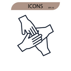 Friends icons  symbol vector elements for infographic web