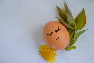 cartoon eggs easter, flower, background