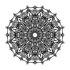 Hand drawn mandala. decoration in ethnic oriental  doodle ornament.