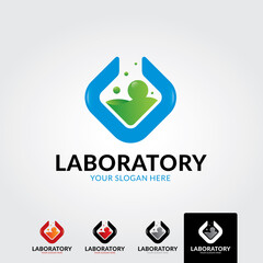 Laboratory logo template - vector