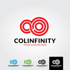 Infinity logo template - vector