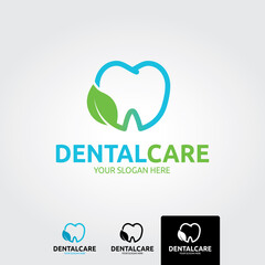 Dental care logo template - vector