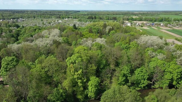 Manor-park Complex Gatowski-Poklevsky-Kozell Estate On Bank Of River Dobosna. Krasny Bereg Red Beach. Zhlobin district. RED BEACH VILLAGE. The city Krasnyj bereg.